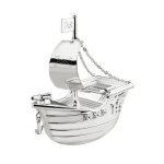Zilverstad 6179261 tirelire bateau de pirates avec protection anti - oxydation argent� 13, 5 x 6, 5 x ...