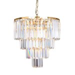 Zumaline amedeo plafonnier suspendu, or, verre, 5x e14