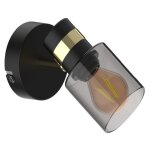 Zumaline asti spot simple, noir mat, or, 1x e14