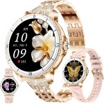 1, 27  amoled montre connecte femme avec appel bluetooth 5, 2, smartwatch compatible samsung huawei ...
