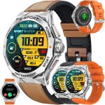 1, 43  amoled montre connect�e homme avec appel bluetooth 5. 1 / num�rotation, gps partag� montre 123 ...