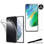 1 coque de protection transparente + 2 verres tremp pour samsung galaxy s21 fe avec stylet toproduits ...