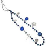 1 pi�ce cristal bleu anti - perte etui de t�l�phone portable pendentif pendentif cha�ne t�l�phone portable ...