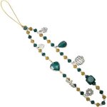 1 pi�ce cristal vert fonc� anti - perte etui de t�l�phone portable pendentif pendentif cha�ne t�l�phone ...