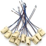 10 pices douille en cramique g9, douille de connecteur en cramique pour lampes halognes, douille ...