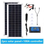1000w panneau solaire 12v kit de cellules solaires contrleur panneau solaire pour tlphone rv voiture ...
