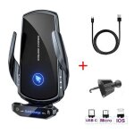 100w chargeur de voiture sans fil support de tlphone de voiture magntique pour iphone 11 12 13 14 ...