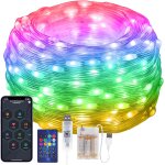 10m guirlande lumieuse avec tlcommandes, guirlande lumineuse multicolore intelligent rgb, etanche ip65, ...