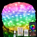 10m guirlande lumieuse avec tlcommandes, guirlande lumineuse multicolore intelligent rgb, etanche ip65, ...