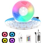 10m wifi cob rgb ruban led 24v dimmable cob rgb led bande avec t�l�commande et alimentation, 576leds ...