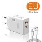 120w charge ultra rapide 2 ports gan tte charge ue us chargeur de tlphone portable pour iphone huawei ...
