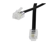 15m c�ble plat pour t�l�phone et internet haut d�bit, 15 m fil pour modem vers prise rj11 ou microfiltre, ...