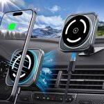 15w support telephone voiture induction, chargeur magsafe voiture sans fil, support telephone magntique ...