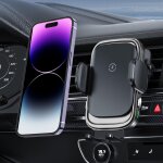 15w support telephone voiture induction [serrage automatique], double bobine chargeur induction voiture ...