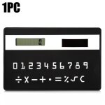 1pc mini carte de cr�dit mince mod�le solaire poche calculatrice