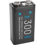 1x pile 9v rechargeable 300 a faible auto - dcharge - piles 9v nimh avec 8, 4v & au minimum 270mah - ...