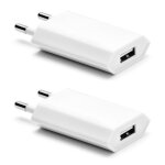 2 adaptateur universel blanc chargeur prise eu secteur mural 1a pour iphone x