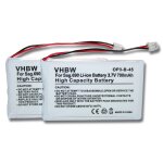 2 batteries 700mah pour tlphone fixe sans fil sagem 690, telstra ctb104, thub, remplace 253230694, ...