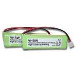 2 batteries ni - mh 500mah (2, 4 v) remplace les batteries suivantes vt50aaaalh2bmjz, gp1010, gphc05rn01, ...