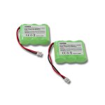 2 batteries vhbw 600mah (3. 6v) pour combin� t�l�phonique philips icana 5260, icana 5550, td 9220, td5100, ...