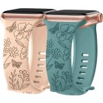 2 bracelets pour apple watch 38mm - 40mm - 41mm series 9 8 se 7 6 5 4 3 2 1 / serie 10 / 11 (42mm) silicone ...