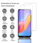 2 films protection d'cran en verre d'aluminium super rsistant 9h pour honor x8a 6. 7 , dfinition hd, ...