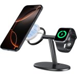 2 in 1 wireless charger stand compatible with magsafe charger and apple watch charger, compatible with ...