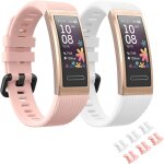 2 pack bracelet compatible avec huawei band 4 pro / 3 / 3 pro, bracelet sport de remplacement en silicone ... 2 pack bracelet compatible avec huawei band 4 pro / 3 / 3 pro, bracelet sport de remplacement en silicone ...