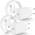 2 pack fast charger iphone 15 16, usb c cable 2m and 20w usb c charger for apple iphone 16 / 16 pro / ...