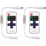 2 packs de mini tlcommandes sans fil rf a 11 touches avec connecteur dc pour bande led 3528 5050 unicolore ...