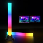 2 pcs barres lumineuses led intelligentes, bande lumineuse rvb, barre lumineuse de jeu, avec application ...