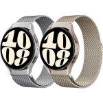 2 pcs bracelets en m�tal pour samsung galaxy watch 7 / 6 / 5 / 4 / fe 40mm 44mm / watch 6 classic 43mm ...