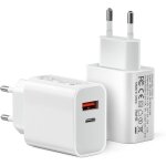 [2 pi�ces] chargeurs usb - c, 20w bloc d'alimentation 2 ports compatible avec 11 / 12 / 13 / se / 14 ...
