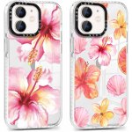 2 pices coque pour iphone 12 mini, etui de protection avec aesthetic design fleur hibiscus motif, tpu ...