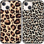 2 pi�ces coque pour iphone 13 mini 5, 4  motif de lmprim� l�opard etui, aesthetic design housse de t�l�phone ...