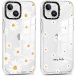 2 pices coque pour iphone 13 mini 5, 4 , transparente etui avec aesthetic motif fleur, mince tpu bumper ...