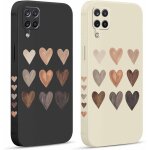 2 pi�ces coque pour samsung galaxy a12 4g 6, 5 , etui avec amour cover mignon amusante peint dessin lat�ral ...