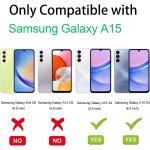 2 pi�ces coque pour samsung galaxy a15 (4g / 5g) 6, 5 , etui avec amusante fleur feuilles lat�ral mignon ...