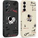 2 pi�ces coque pour samsung galaxy a15 (4g / 5g) 6, 5 , etui avec motif astronaute mignon et peint dessin ...