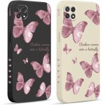 2 pièces coque pour samsung galaxy a22 5g 6, 6 , etui avec violet pente papillon mignon amusante peint ... 2 pièces coque pour samsung galaxy a22 5g 6, 6 , etui avec violet pente papillon mignon amusante peint ...