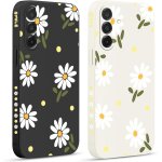 2 pi�ces coque pour samsung galaxy a26 5g 6, 64 , etui avec fleur amusante daisy lat�ral mignon chrysanth�me ...