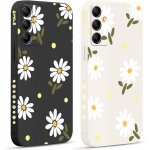 2 pi�ces coque pour samsung galaxy a35 5g 6, 6 , etui avec amusante daisy lat�ral mignon chrysanth�me ...