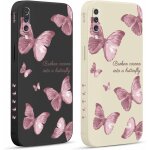 2 pi�ces coque pour samsung galaxy a50 / a30s / a50s 6, 4 , etui avec violet pente papillon mignon amusante ...