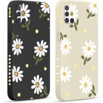2 pices coque pour samsung galaxy a51 (4g) 6, 5 , etui avec amusante daisy latral mignon chrysanthme ...