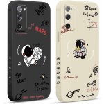 2 pices coque pour samsung galaxy s20 fe 5g 6, 5  etui avec motif astronaute mignon formule et peint ...