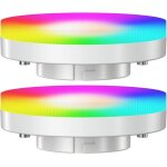 2 pices gx53 led rgb ampoule, blanc chaud - blanc froid (2900 - 6100 k), 6, 6 w, 670lm, 107, smart home, ...