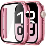 2 pices rigide pc protection ecran en verre tremp pour apple watch series 11 series10 46mm, coque ultra ...