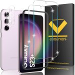 2 + 2 pieces tempered glass for samsung galaxy s23 + / s23 plus 2 pieces + camera protector 2 pieces, ...
