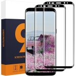 2 pieces tempered glass for samsung galaxy s8, 3d full cover resistant glass protection for galaxy s8 ...