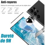 2 pi�ces verre tremp� pour samsung galaxy s23 ultra 5g. 9h duret� anti - rayures hd - clair vitre protection. ...